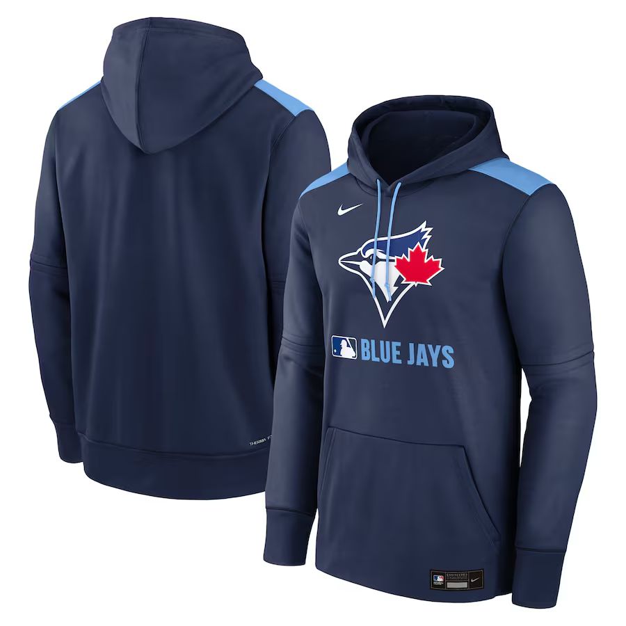 Men 2025 MLB Toronto Blue Jays Drak blue Nike hoodie style 1